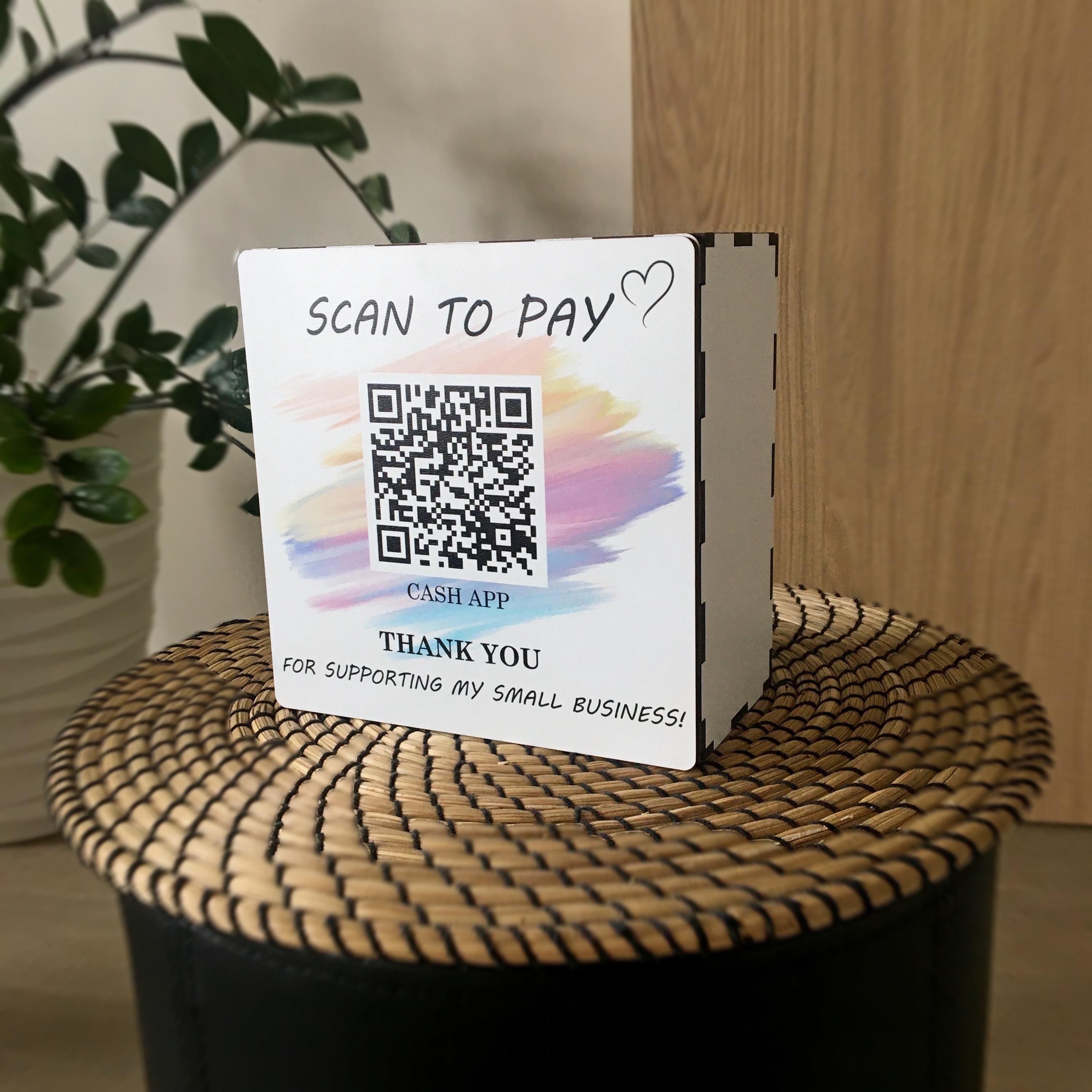 Custom QR Code Tip Jar: Portable Donation Box for Artists - Etsy