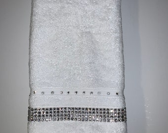 silver glitter towels