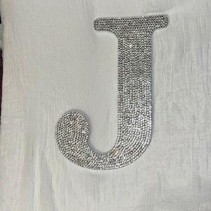 12” tall hanging letter rhinestone and glitter or all rhinestones embellished sparkly personalizing