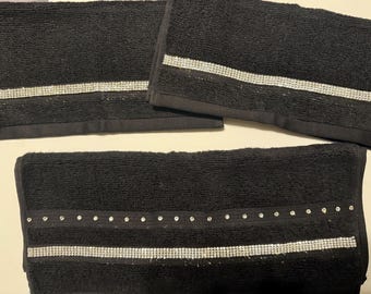 Rhinestone Embellished Towel: Sparkly Bath & Hand Towel