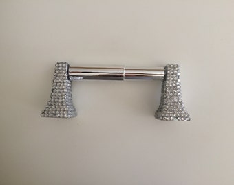 Rhinestone Toilet Paper Holder TP holder Free shipping Bathroom decor Sparkle Bling Queen Princess Bling Toilet paper Powder room Gift bday