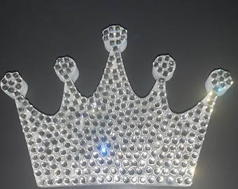 ラインストーン付きクラウンシェルフシッティングティアードトレイ装飾送料無料キラキラ輝き3インチ