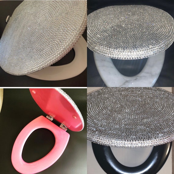 Toilet Seat Free Shipping Best Seller Bling Rhinestone Embellished Seat for  Lavatory 