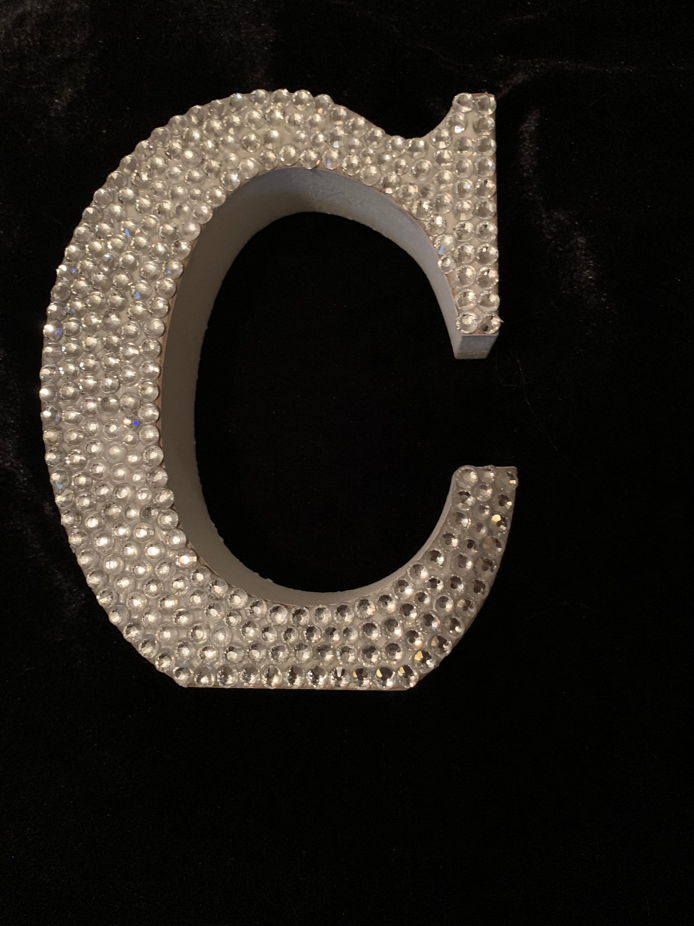 Tabletop or wall hanging letter rhinestone embellished sparkly Etsy