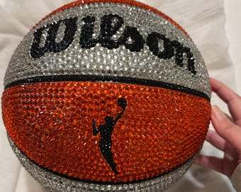 Personalized Rhinestone Basketball: Custom Team Colors