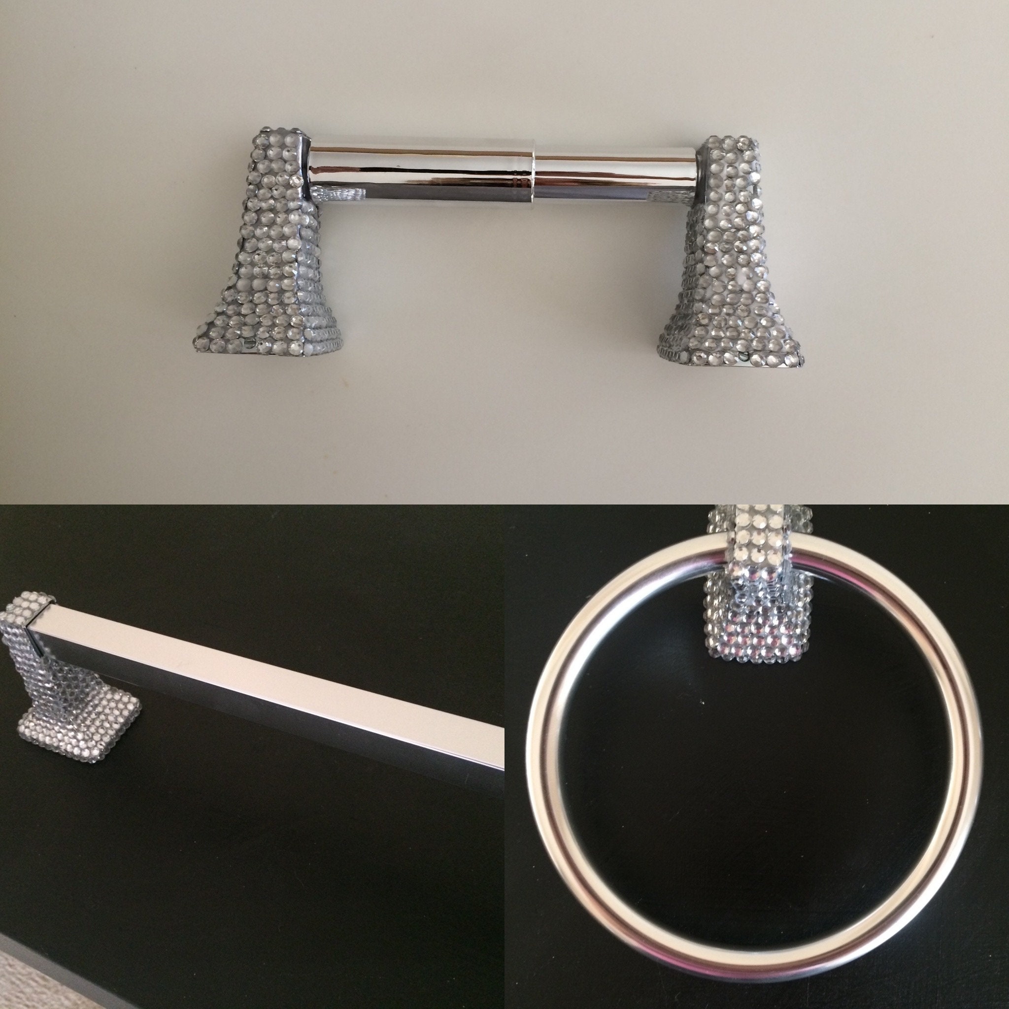 Free Shipping Rhinestone bath accessories towel ring toilet Etsy