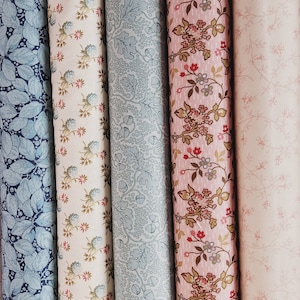 Super Bloom by Laundry Basket Quilts for Andover Fabric, Shabby Chic, Romantic fat quarters L
