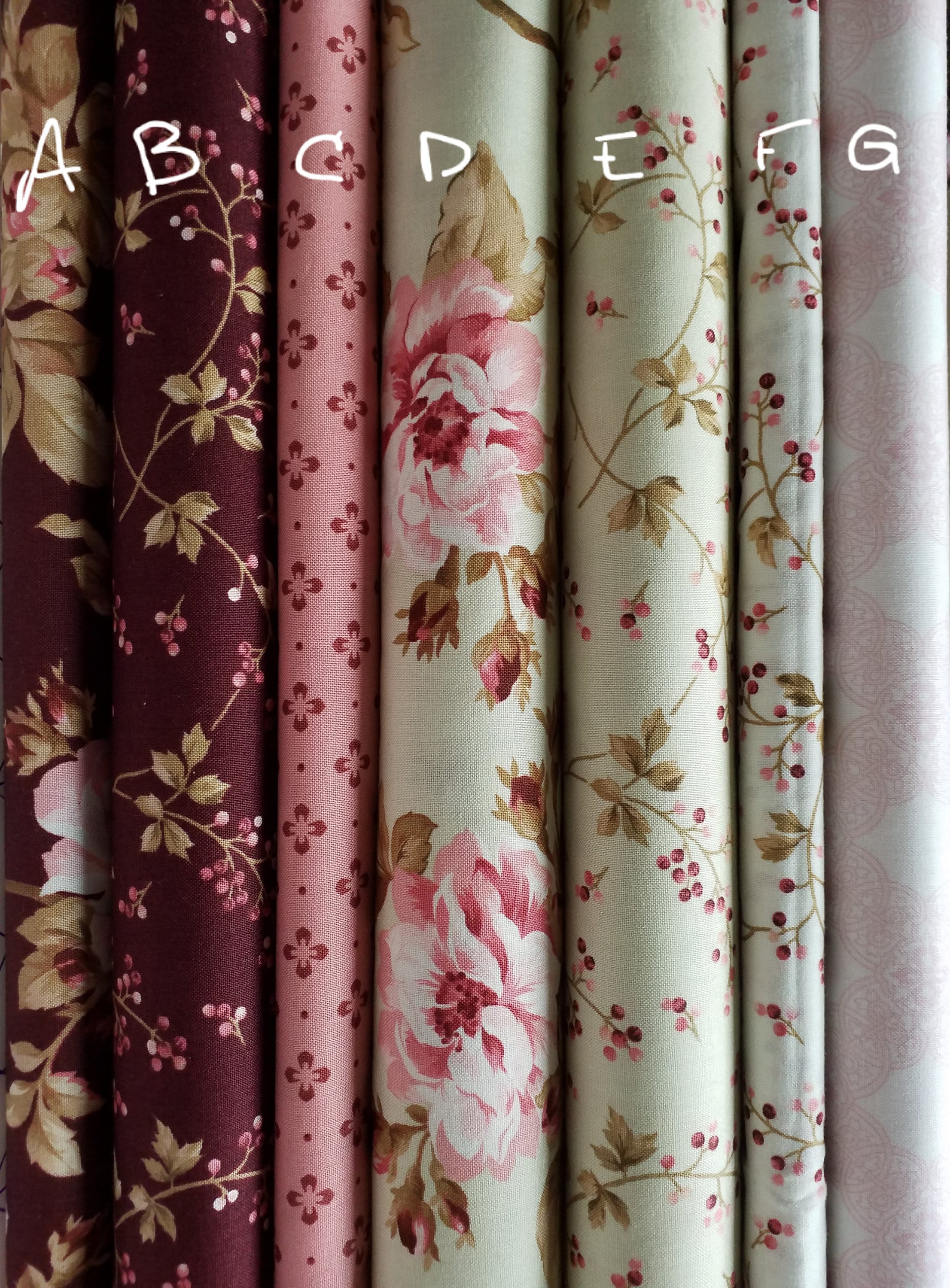 Dusty Fall Floral Fabric by the Yard. Watercolor Florals, Burgundy, Autumn,  Fall Fabric, Botanical. Quilt Cotton, Knit, Jersey or Minky 