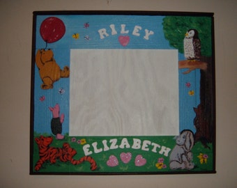 Classic Pooh frame, Pooh Bear, Child Frame, Baby Frame