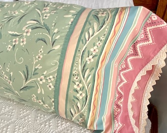 Collier Campbell King Pillowcase, Gipsy Dance, Contemporary Bold Eclectic Stripes Print, Vintage Bedding