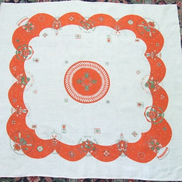 Leacock LINEN Tablecloth Plymouth Pattern