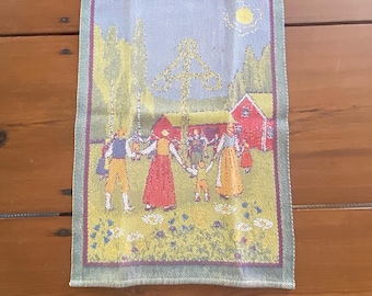 Swedish Organic Cotton Tea Towel, Midsummer Maypole by Ekelund