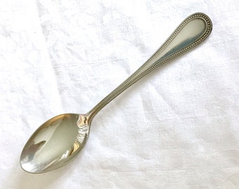 1 Beaded Antique serving spoon by Towle, 18/8 Stainless Germany, tablespoon server, 1980s 1990s, vintage flatware silverware, classic