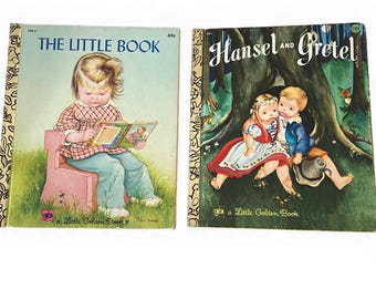 2 Little Golden Books Illustrated by Eloise Wilkin, The Little Book, Hansel and Gretel, 1970s
