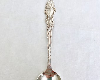 Columbia tablespoon, 1847 Rogers Bros silver plate, Old English R monogram, 400th anniversary of Columbus's landing, 1893 Worlds Fair