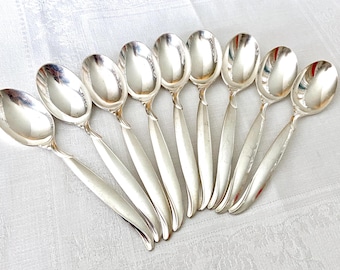 9 Flair Silverplate Teaspoons 1847 Rogers Bros