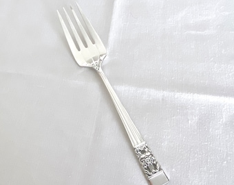 Coronation 1936 cold meat fork by Community, mid 20th century, antique silver plate flatware, sleek modern, new in package NOS unused