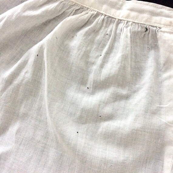 Antique lace petticoat cotton cambric fantail ruf… - image 7