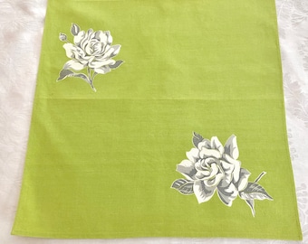 Paño de cocina vintage Gardenia de Wilendur, decoración de cocina de algodón verde lima