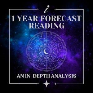 Leitura de Previsão Astrológica Profissional de 1 Ano | Relatório de Trânsito Preditivo em Profundidade | Presente Personalizado | Leitura Detalhada do Planejador Anual