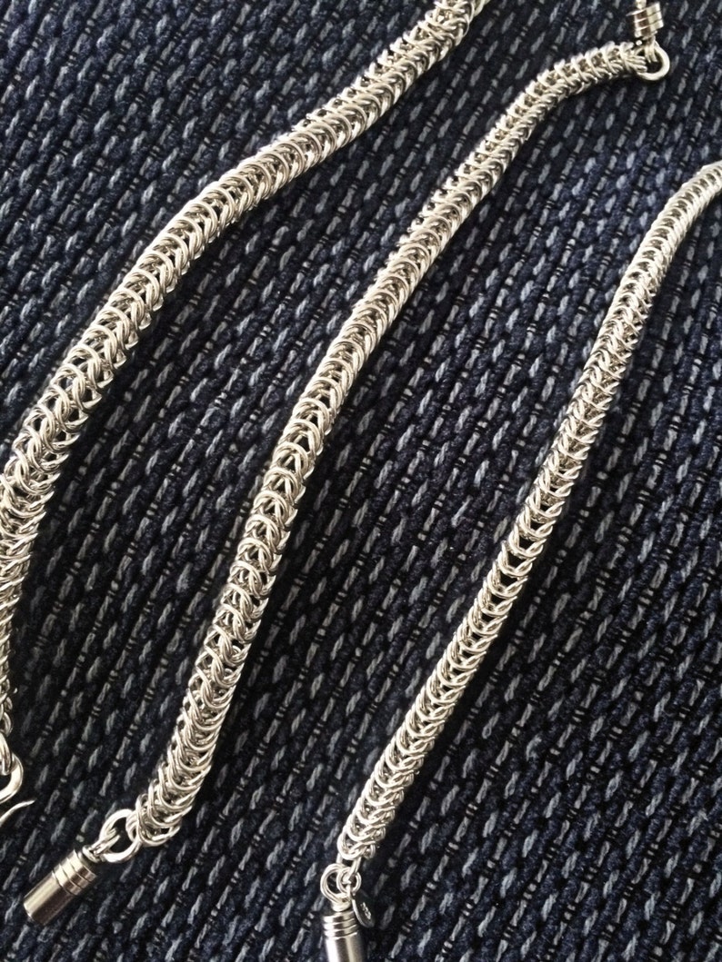 SALE Chainmail Maille Box Link Queens Braid Bracelet Medium Etsy