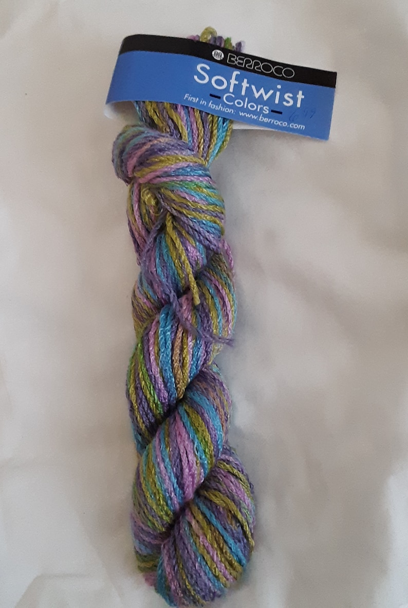 Green YARN: 9 Hanks Berroco Softwist Colors Rayon Purple-Discontinued Knit Crochet Blue Wool Multicolor Pink
