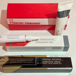 Eyebrows and Eyelashes Lamination Kit - EYEBROWS PERMANENT Set - best for Long-term Eyebrow Styling, Lash Lifting, Thuya, 3 X 15 ml