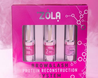 ZOLA, Lamination Set BROW&LASH Protein Reconstruction System 3 x 10 ml