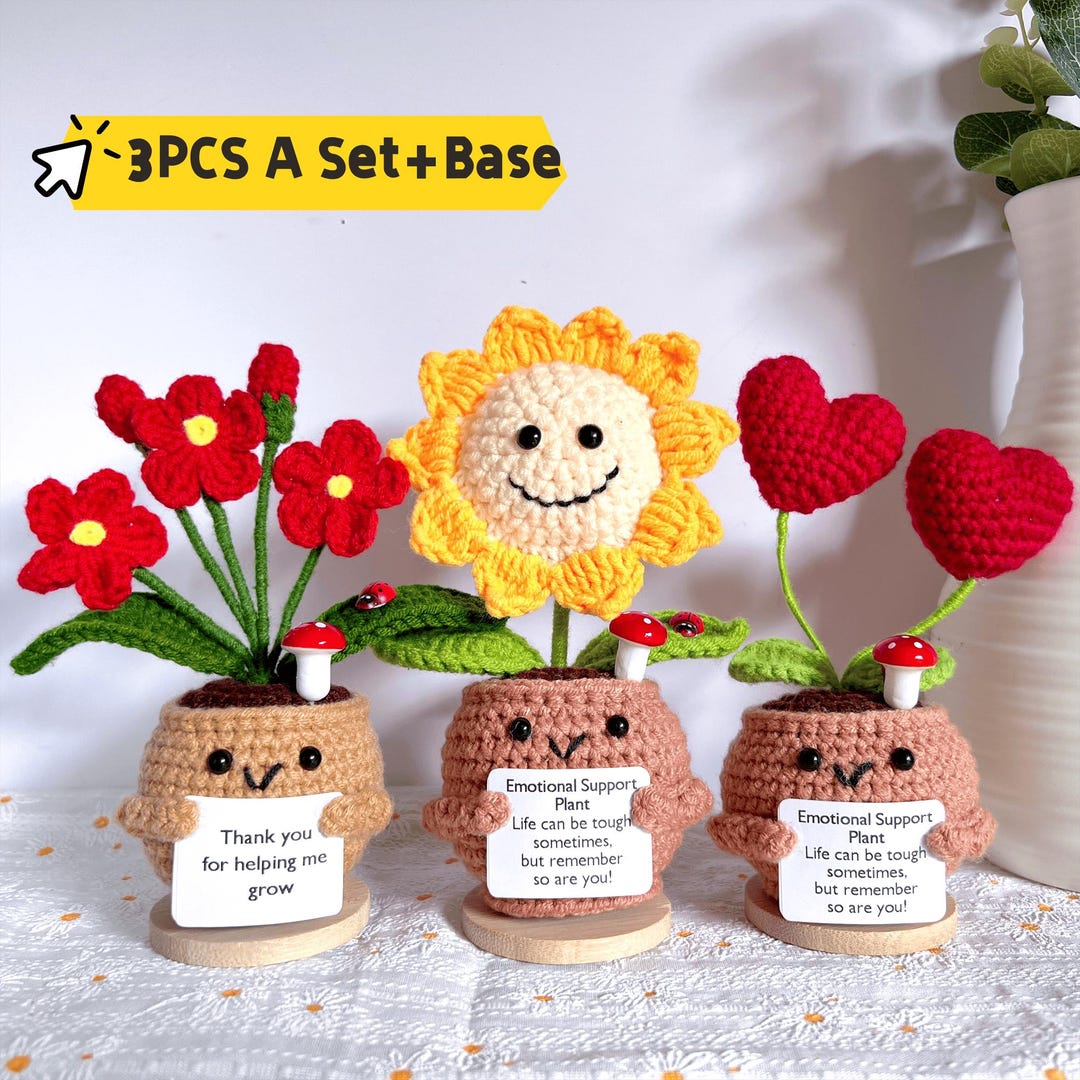 KivTovMo 5PCS Handmade Crochet Bomb Decor - Funny Stress Relief Gift, Desk & Home Decor, Emotional Support Toy - View #5