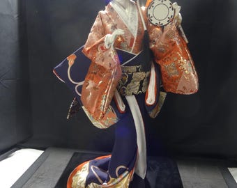 JAPANESE GEISHA DOLL Yaegaki Hime W/ Samurai Kabuto Helmet 17