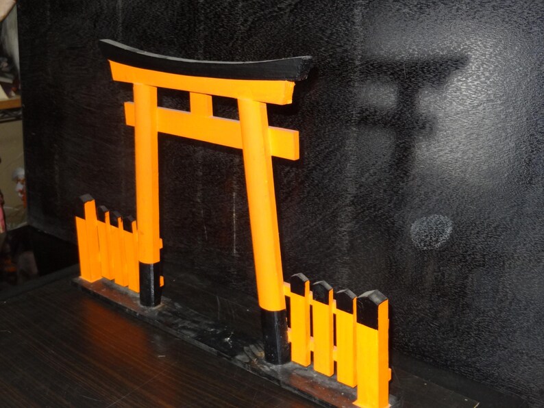 Vintage Japanese Inari Torii Gate Mini Shrine Gate With Fence Shinto ...