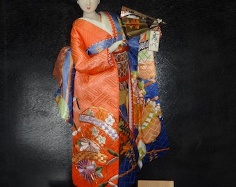 JAPANESE GEISHA DOLL Yaegaki Hime W/ Samurai Kabuto Helmet 17