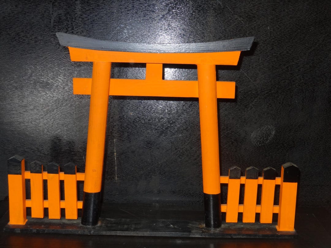 Vintage Japanese Inari Torii Gate Mini Shrine Gate With Fence Shinto ...