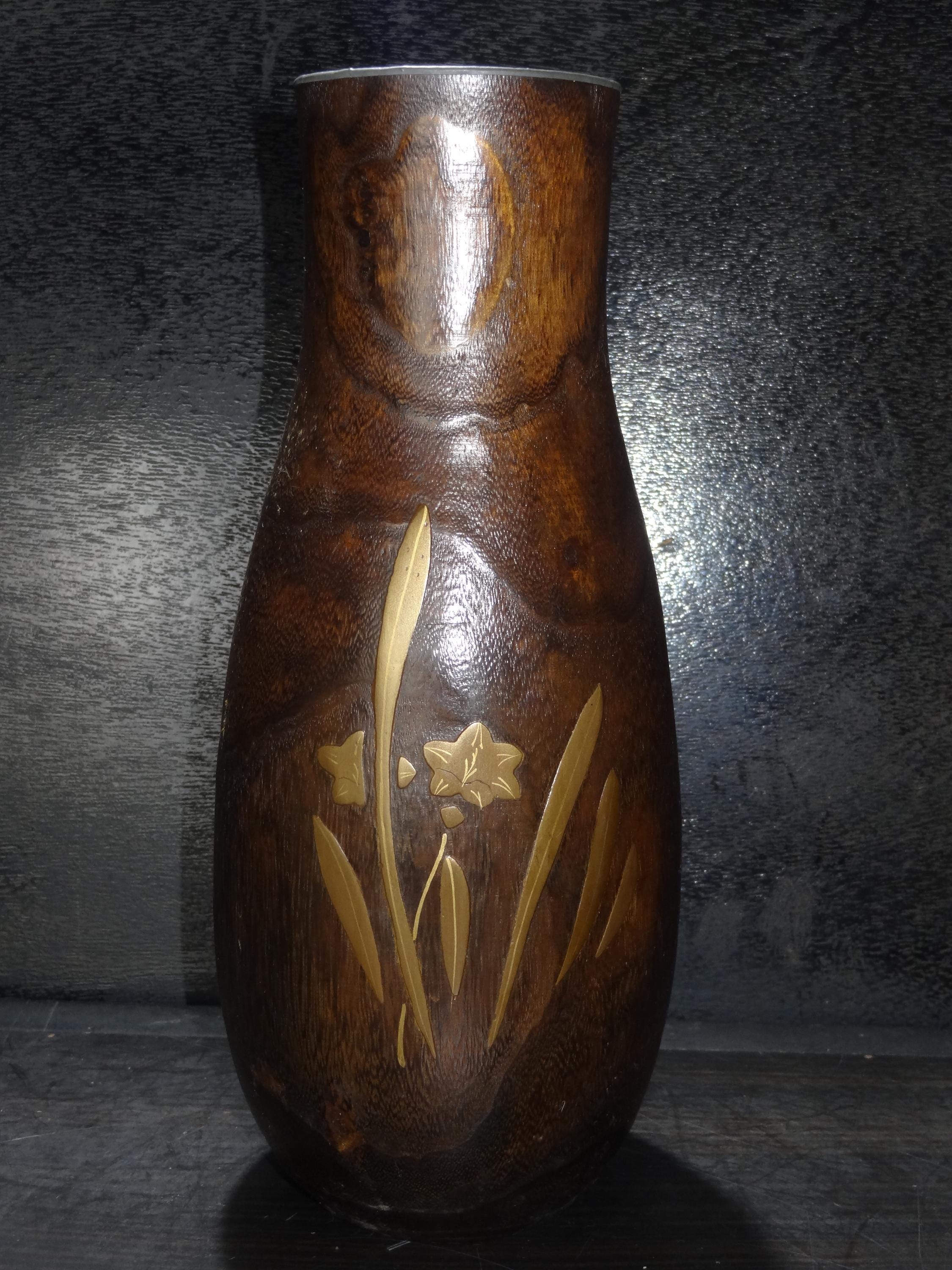 Japanese wood vase - Etsy 日本
