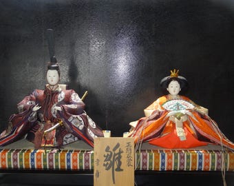 Traditional Japanese Hina Dolls Three Court Ladies Set - Luxurious