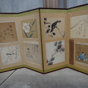Antique Painted Japanese Screens - Etsy