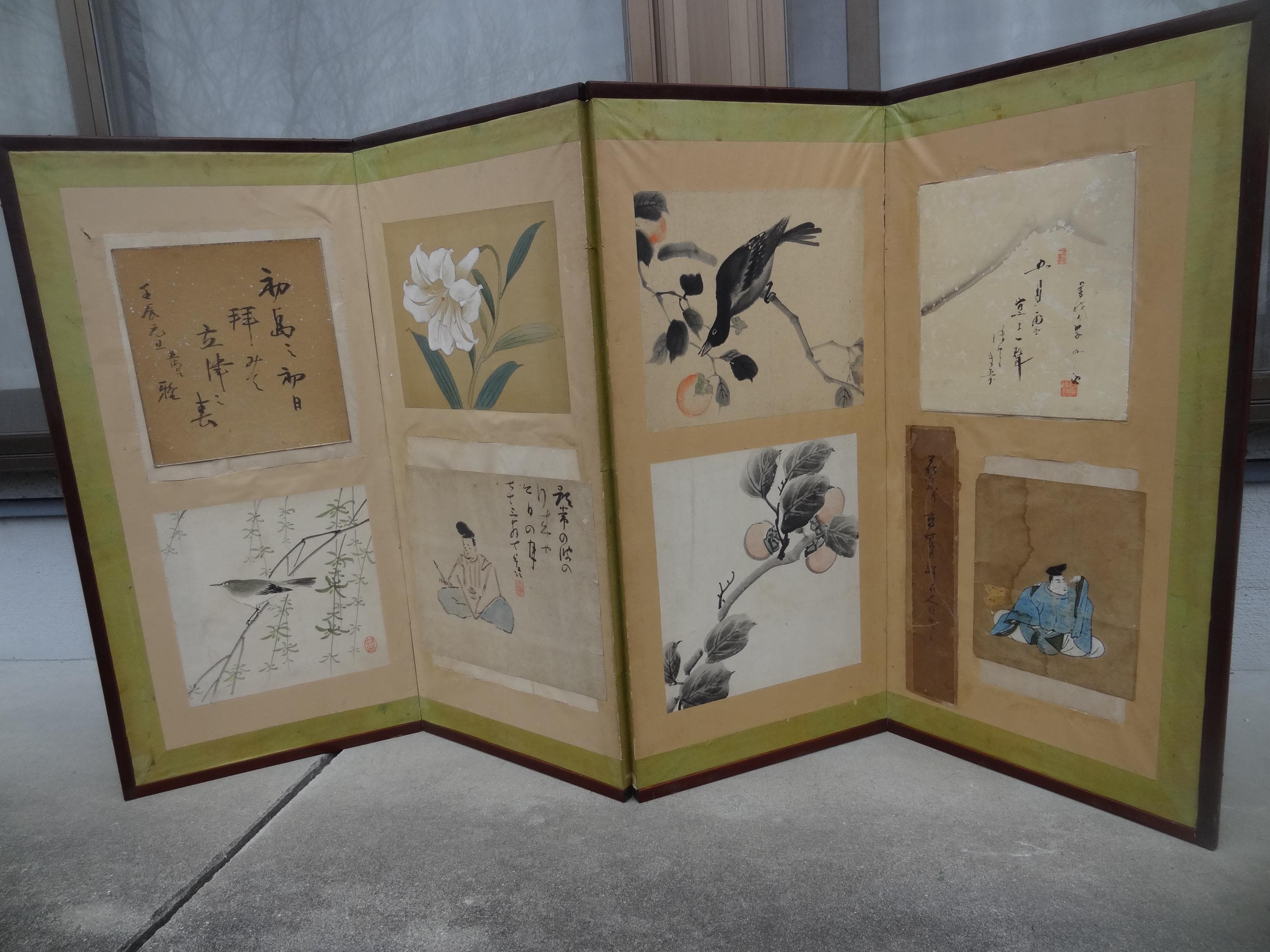Antique Painted Japanese Screens - Etsy