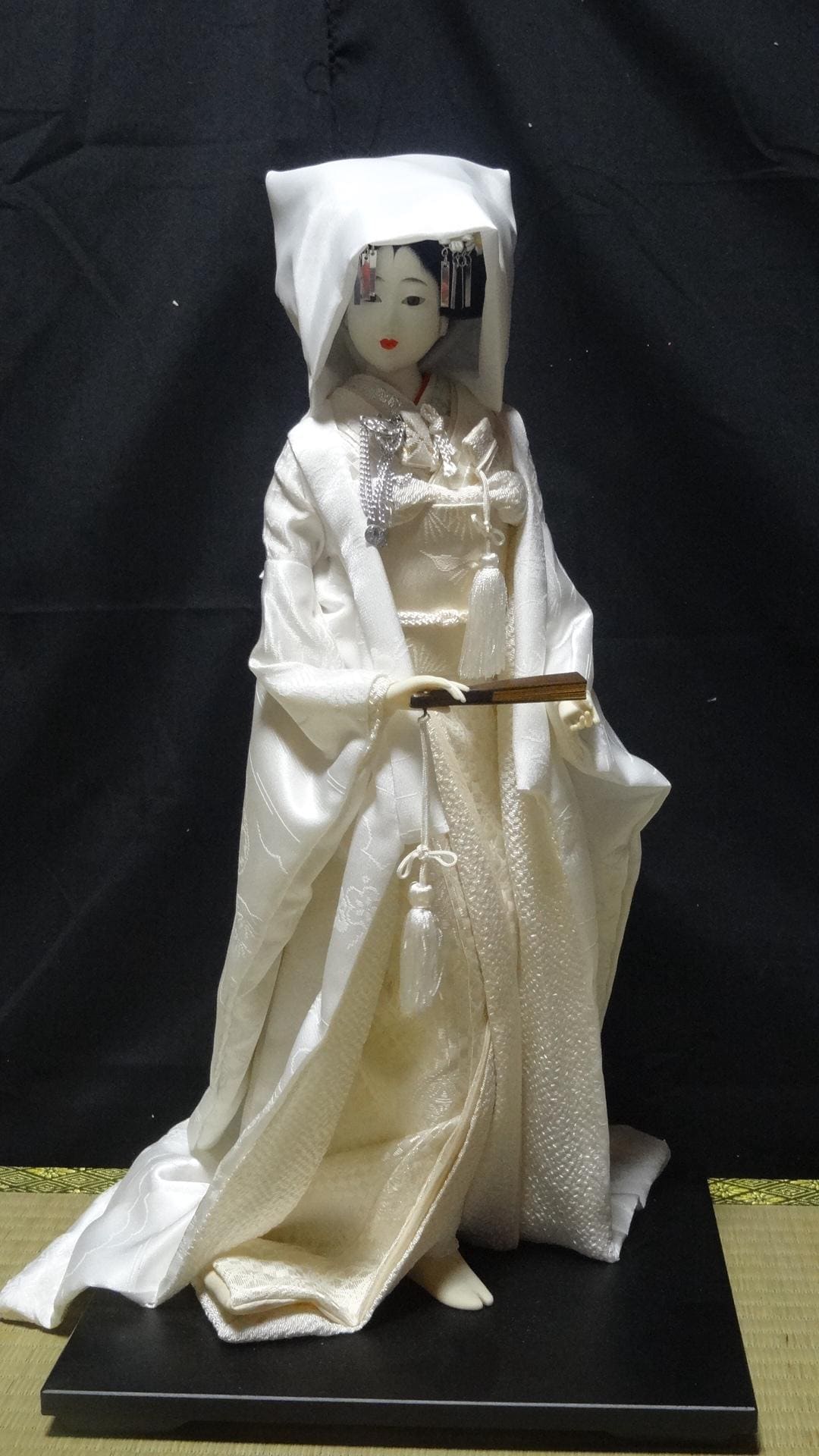 Vintage Japanese Bridal Doll in Pure Silk Shiromuku Wedding Kimono