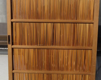 Japanese Reed Door Panel Sudare Screen 61x82cm Vintage Traditional Interior Partition Decor