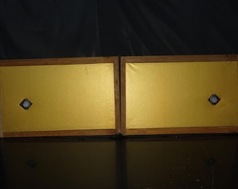 Ensemble de 2 portes coulissantes Shoji japonaises vintage, petits panneaux en bois à motif Fumiko, décoration murale Japandi, séparateur de pièce Wabi Sabi, fabriqué au Japon