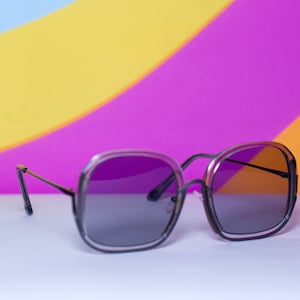Retro 70s Oversized Gray Sunglasses 70s Vintage Inspired