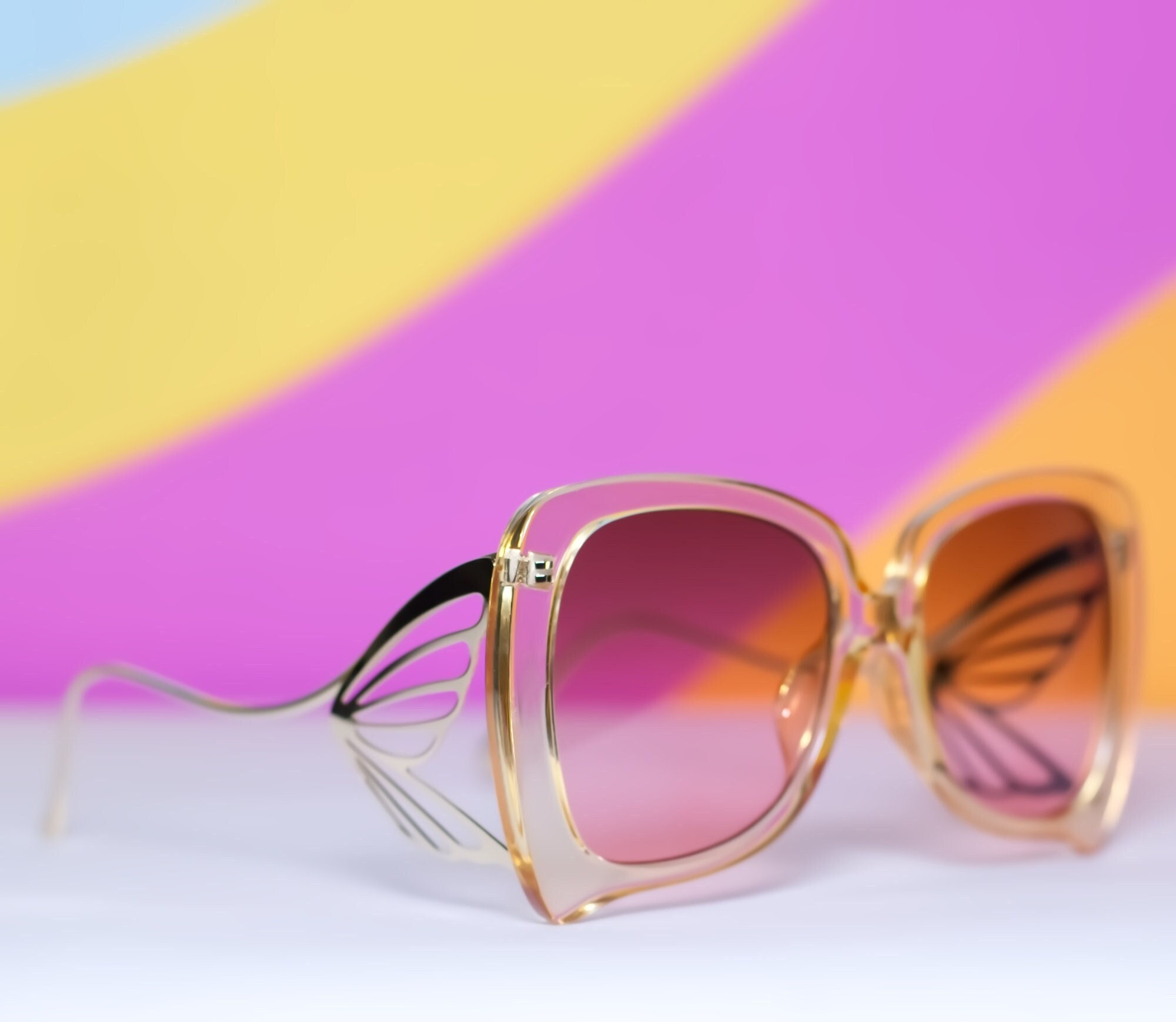 Oversized Polarized Sunglasses with Retro Butterfly Frame Sunier Women main image 4