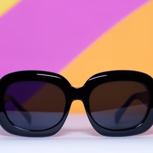 Retro Mod Black Frame Sunglasses | Vintage 60s Inspired