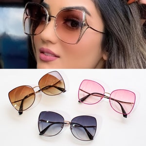 Retro 70s Oversized Sunglasses Vintage Inspired