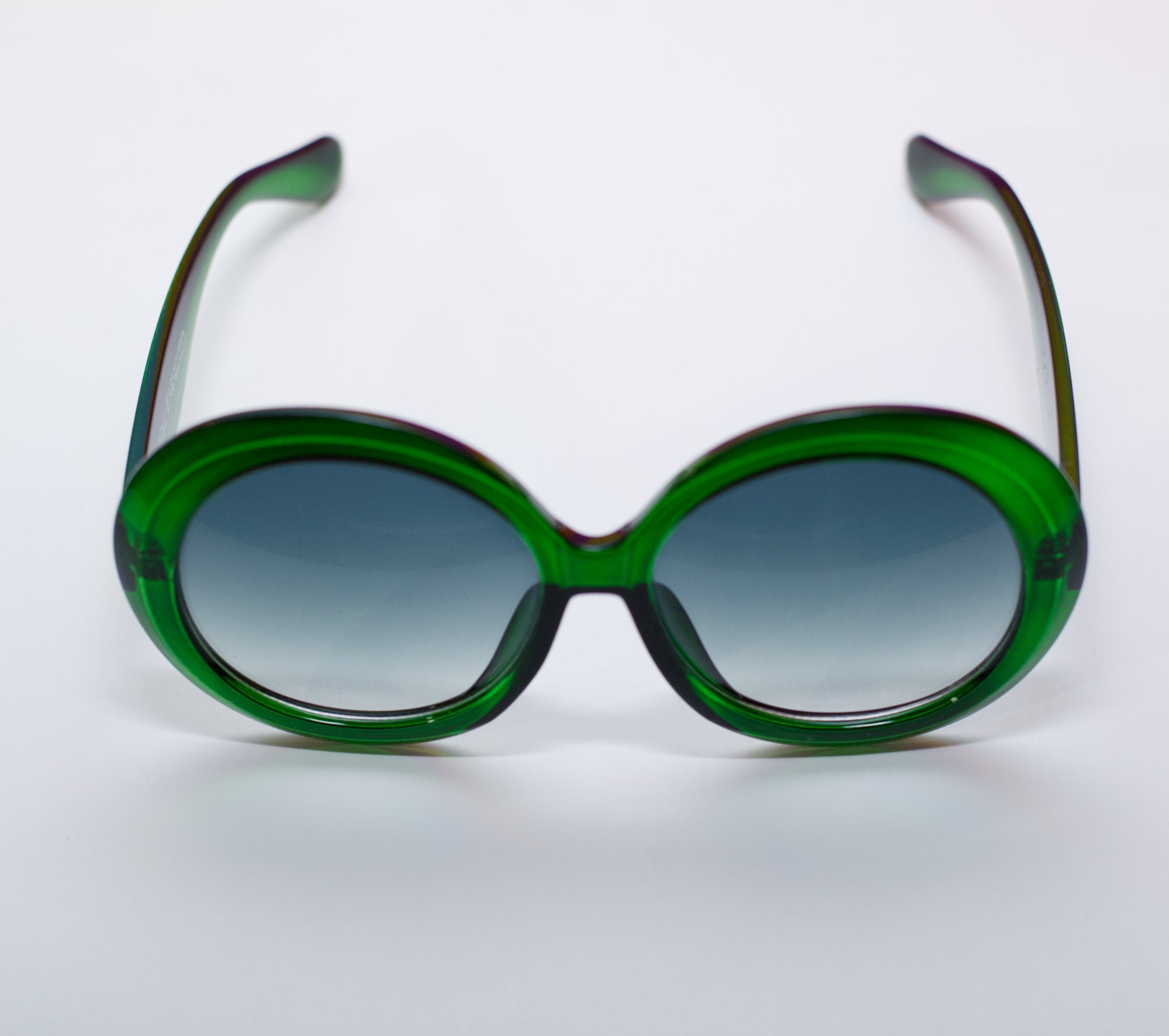 Annie Saral Paris France Vintage Retro Designer Sunglasses Oversized Green Tort. VF-By-Vintage-Frames-Goliath-  main image 2