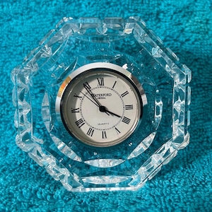 Vintage Waterford Crystal Quartz Battery Operated Desk Clock