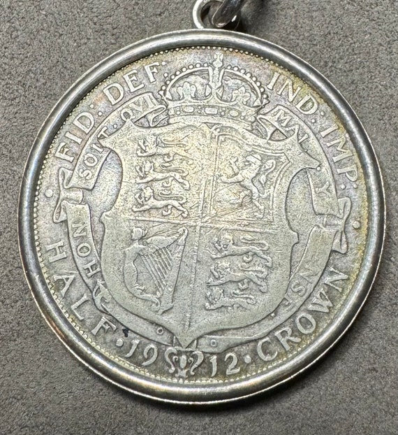 Antique Silver 1912 Georgivs V Dei Gra Britt Omn Rex Fid Def Ind