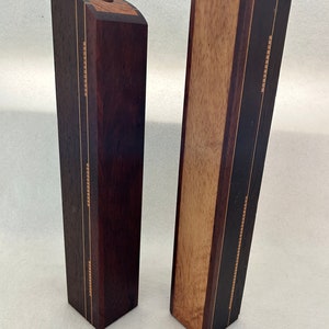 Mid Century Modern Scandinavian Specimen Wood Candle Holders