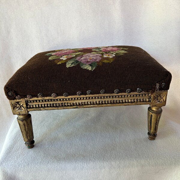 French Antique Foot Stool - Etsy