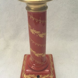 Vintage Fine French Porcelain Gilt Limoges Beaune France Candlestick
